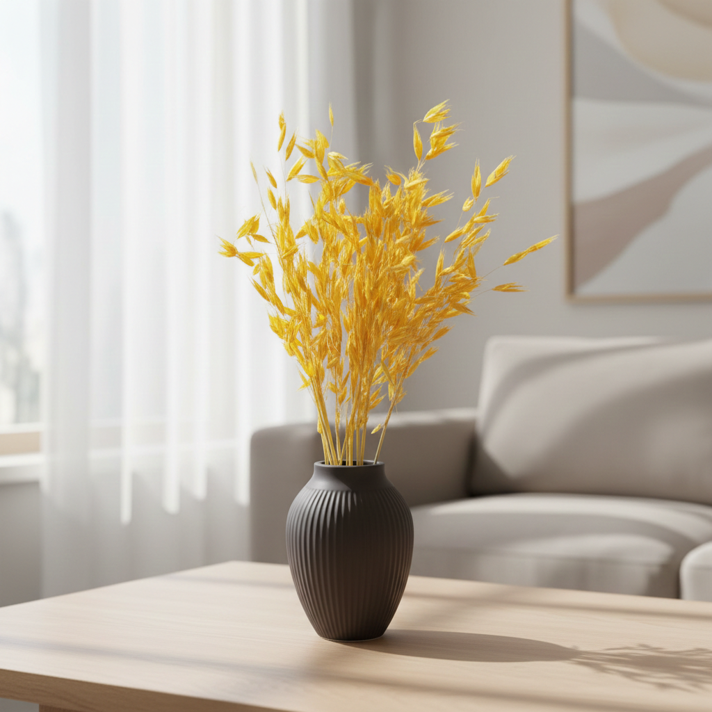 Sušená Avena Selvatica (Divoký Oves) – Žlutá, přírodní dekorace